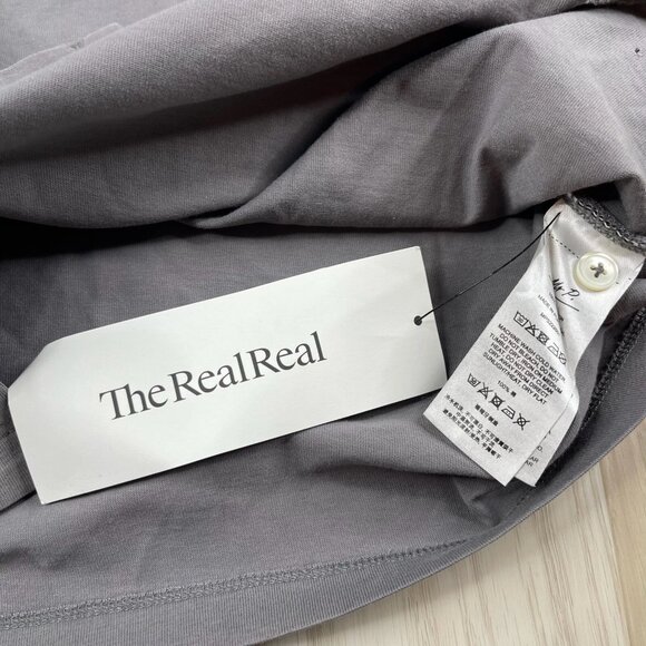 NWT Mr. P. Mens Gray Long Sleeve High Low Hem Button Up Shirt - Picture 9 of 12